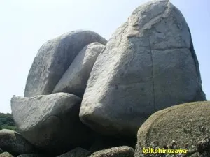 白石の鼻巨石群の全体構成図